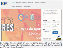 Tablet Screenshot of doctoradopensamientocomplejo.org